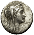 Арсиноя II. Серебряная декадрахма. III в. до н. э.