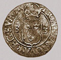 Шведская монета XVI в. 1/2 Эре.