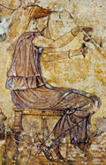 Девушка, наливающая благовония. Роспись из дома близ виллы Фарнезина в Риме. I век. до н. э.